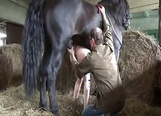Stallion's huge dick makes busty amateur slut crave even more zoo