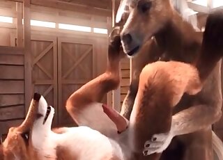 Horny beasts fuck one another like hell in a hot zoo porn cartoon